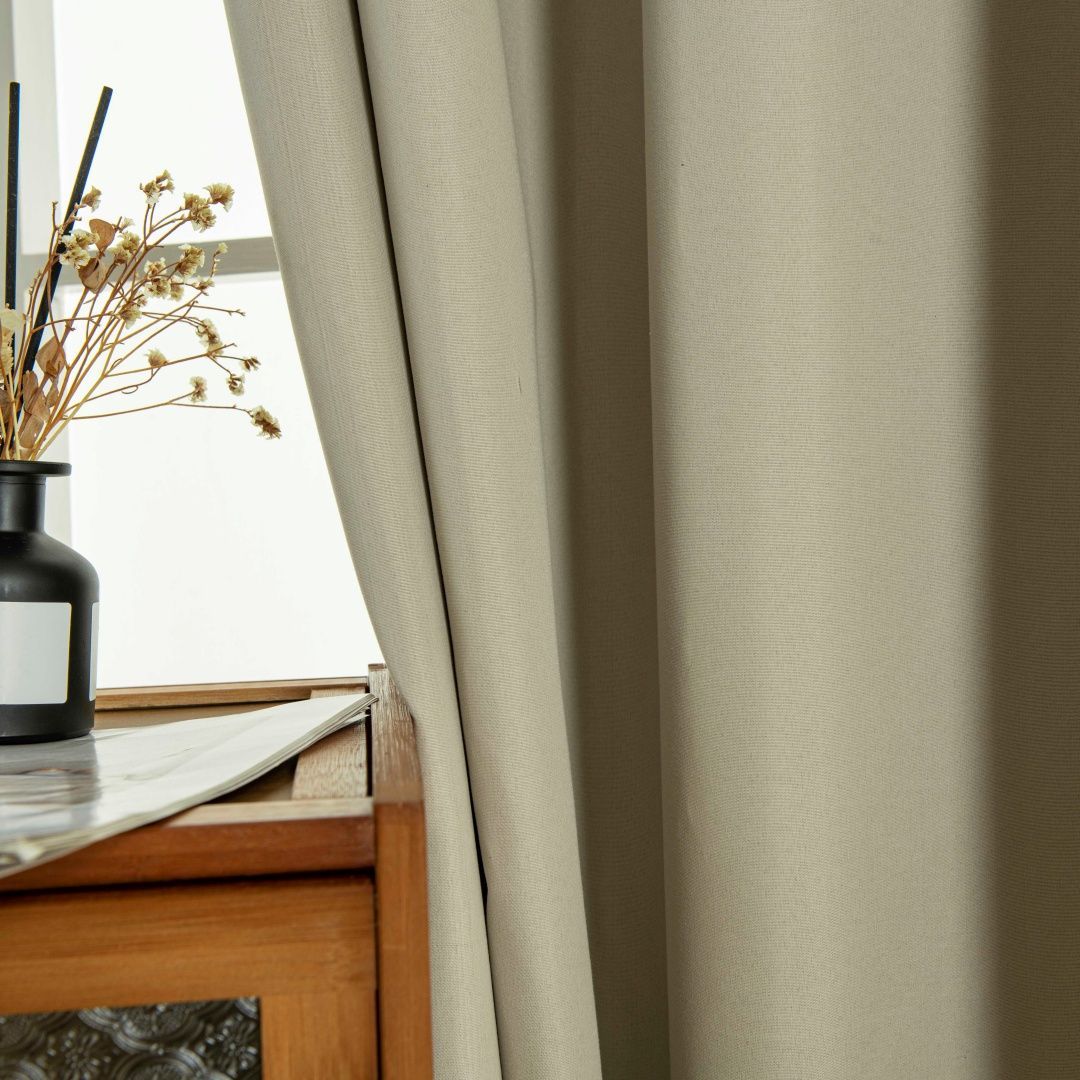 8391_beige_9 Beauty Home Κουρτίνα Full Blackout σκίασης με 8 κρίκους Soft Art 8391 Beige 140x270 Άμμου
