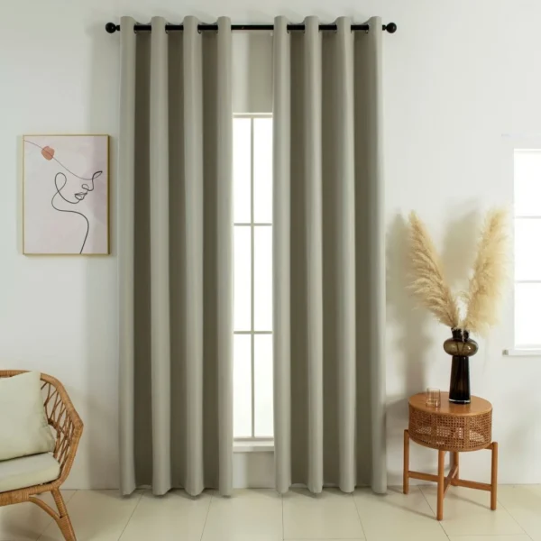 8391_d-beige Beauty Home Κουρτίνα Full Blackout σκίασης με 8 κρίκους Soft Art 8391 Dark Beige-3 140x270 Σκούρο Μπεζ