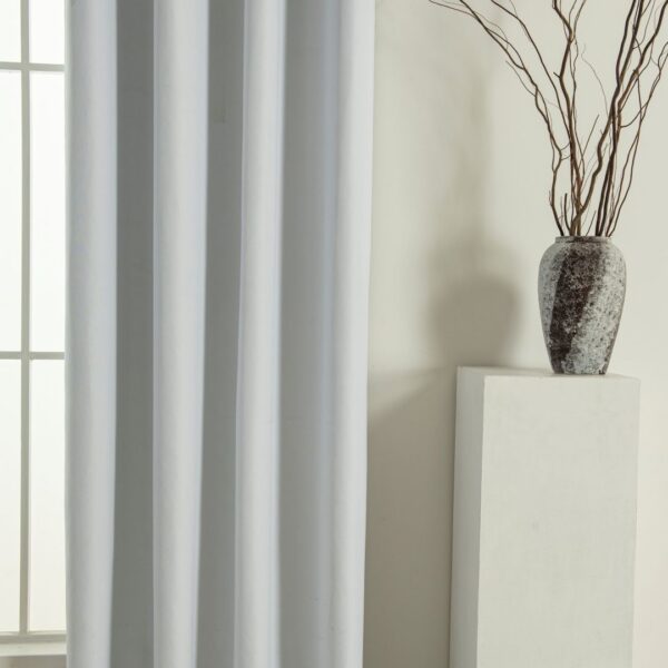 Beauty Home Κουρτίνα Full Blackout σκίασης με 8 κρίκους Soft Art 8391 Ice-Ecru 140x270 Πάγου