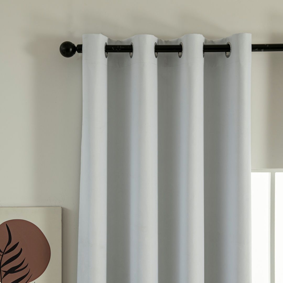 Beauty Home Κουρτίνα Full Blackout σκίασης με 8 κρίκους Soft Art 8391 Ice-Ecru 140x270 Πάγου