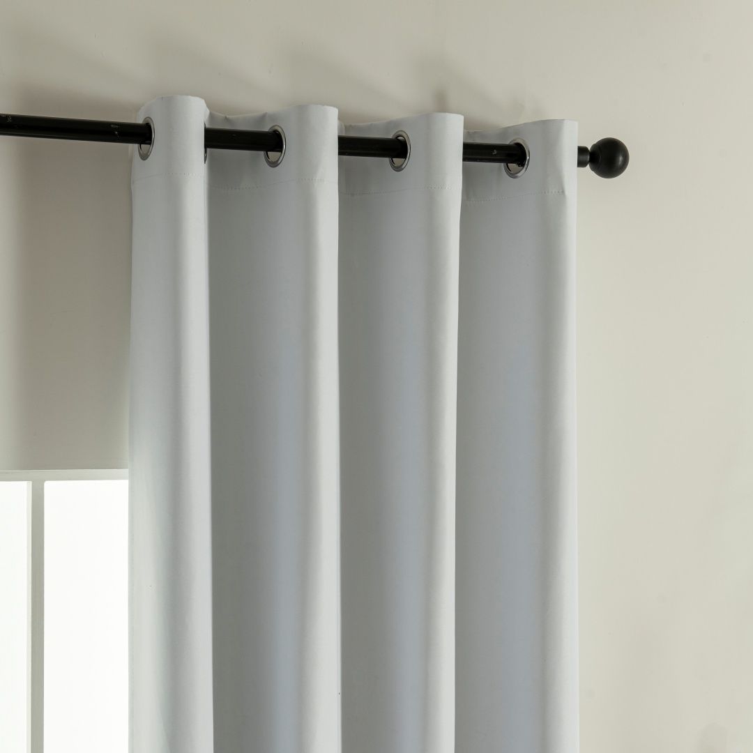 Beauty Home Κουρτίνα Full Blackout σκίασης με 8 κρίκους Soft Art 8391 Ice-Ecru 140x270 Πάγου