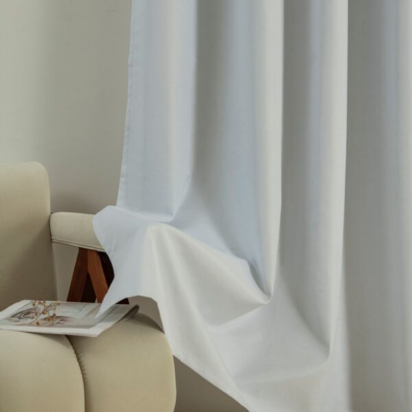 Beauty Home Κουρτίνα Full Blackout σκίασης με 8 κρίκους Soft Art 8391 Ice-Ecru 140x270 Πάγου
