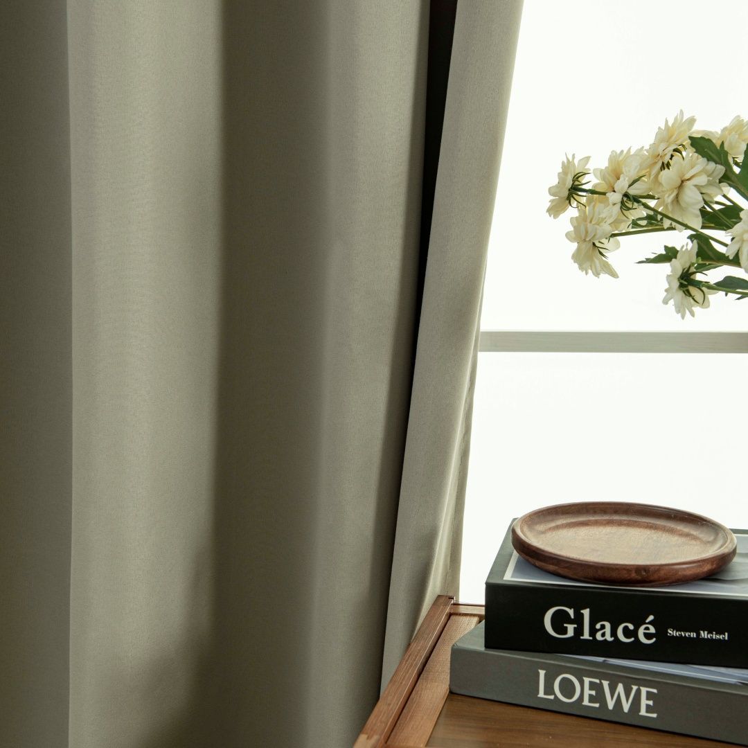 8391_l-beige_10 Beauty Home Κουρτίνα Full Blackout σκίασης με 8 κρίκους Soft Art 8391 Light Beige-C3 140x270 Μπεζ