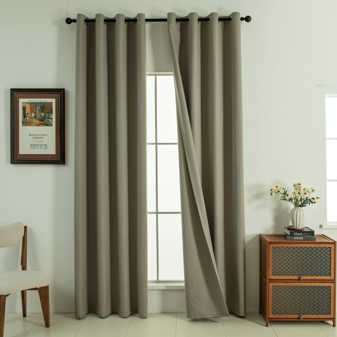 8391_l-beige_6 Beauty Home Κουρτίνα Full Blackout σκίασης με 8 κρίκους Soft Art 8391 Light Beige-C3 140x270 Μπεζ