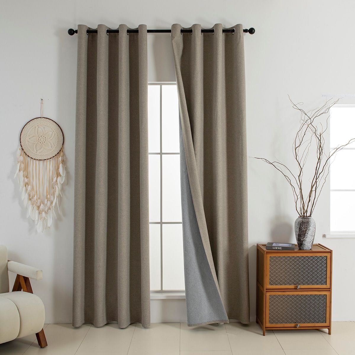 Beauty Home Κουρτίνα Full Blackout σκίασης με 8 κρίκους Elite Art 8392 Beige-Νο5 140x270 Μπεζ