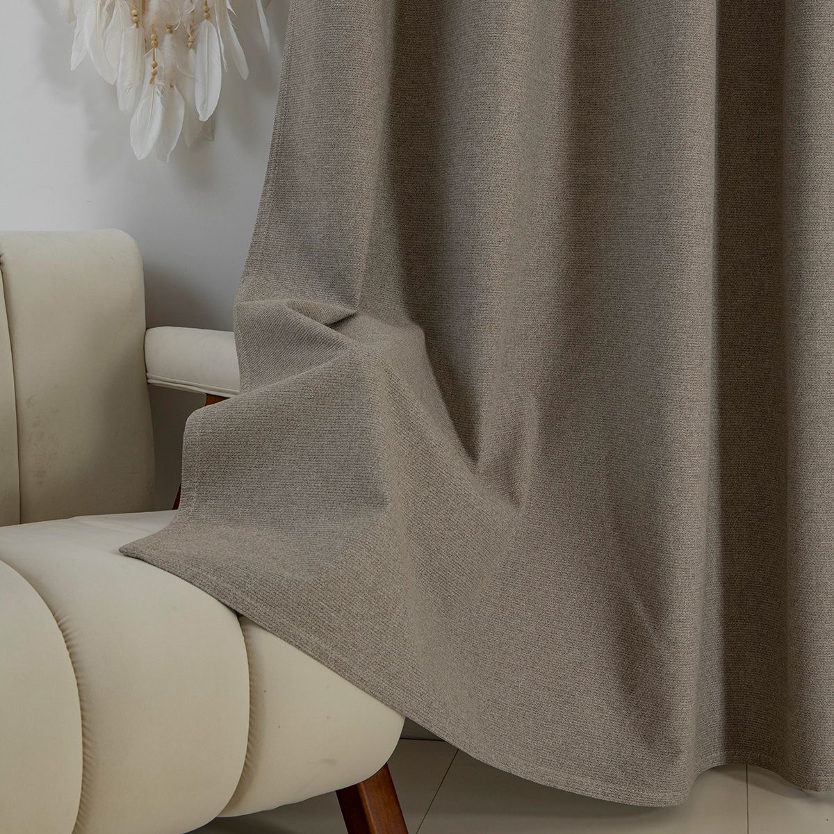 Beauty Home Κουρτίνα Full Blackout σκίασης με 8 κρίκους Elite Art 8392 Beige-Νο5 140x270 Μπεζ