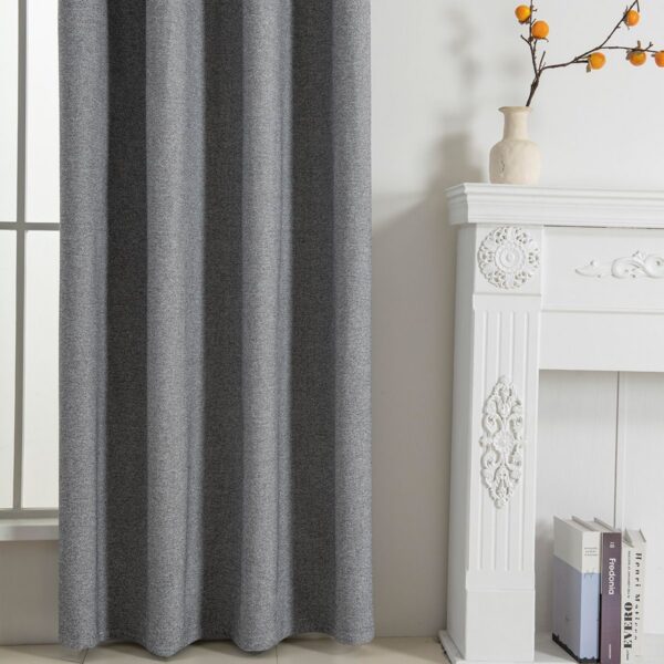 Beauty Home Κουρτίνα Full Blackout σκίασης με 8 κρίκους Elite Art 8392 Grey-Νο7 140x270 Σκούρο Γκρι