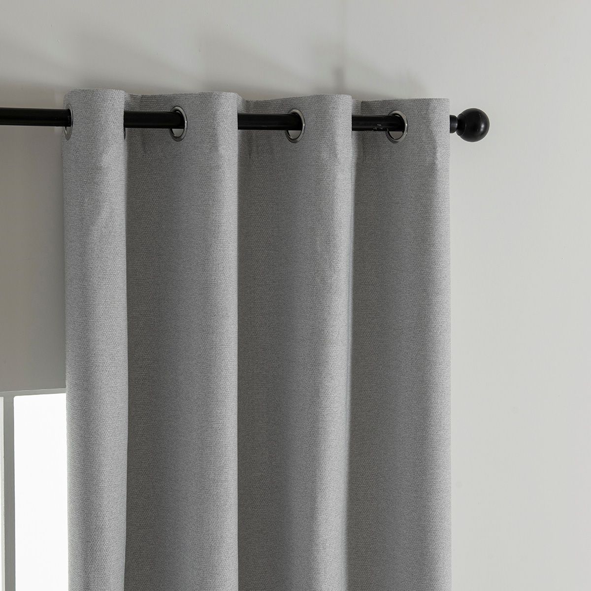 Beauty Home Κουρτίνα Full Blackout σκίασης με 8 κρίκους Elite Art 8392 Light Grey-Νο3 140x270 Ασημί
