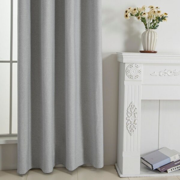 Beauty Home Κουρτίνα Full Blackout σκίασης με 8 κρίκους Elite Art 8392 Light Grey-Νο3 140x270 Ασημί