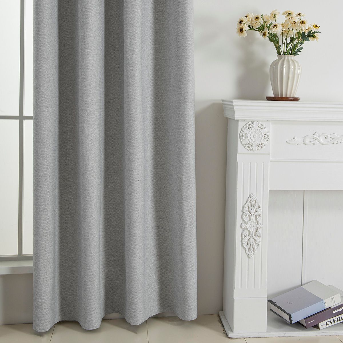 Beauty Home Κουρτίνα Full Blackout σκίασης με 8 κρίκους Elite Art 8392 Light Grey-Νο3 140x270 Ασημί