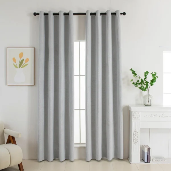 8392_Silver Beauty Home Κουρτίνα Full Blackout σκίασης με 8 κρίκους Elite Art 8392 Silver-Νο4 140x270 Γκρι