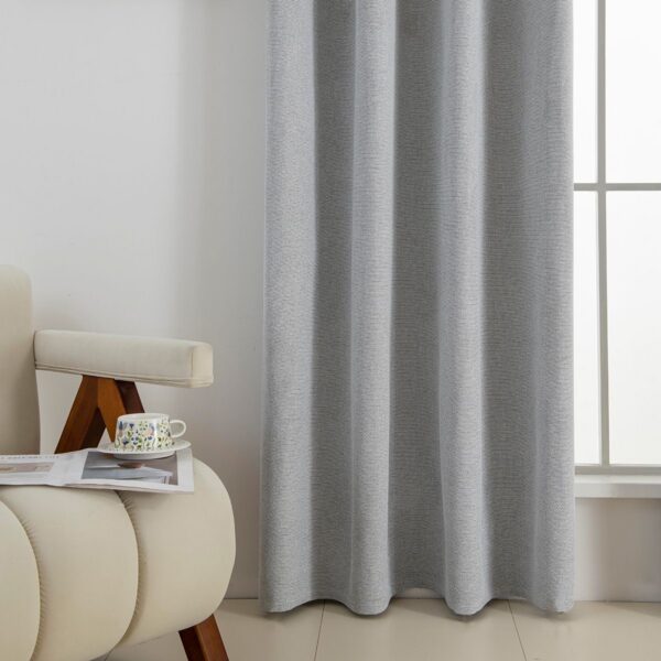 8392_Silver_2 Beauty Home Κουρτίνα Full Blackout σκίασης με 8 κρίκους Elite Art 8392 Silver-Νο4 140x270 Γκρι