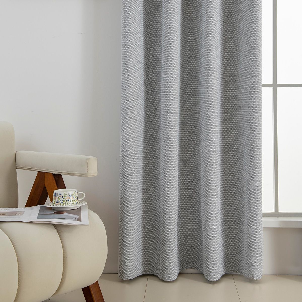 8392_Silver_2 Beauty Home Κουρτίνα Full Blackout σκίασης με 8 κρίκους Elite Art 8392 Silver-Νο4 140x270 Γκρι