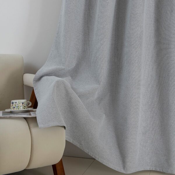 8392_Silver_7 Beauty Home Κουρτίνα Full Blackout σκίασης με 8 κρίκους Elite Art 8392 Silver-Νο4 140x270 Γκρι