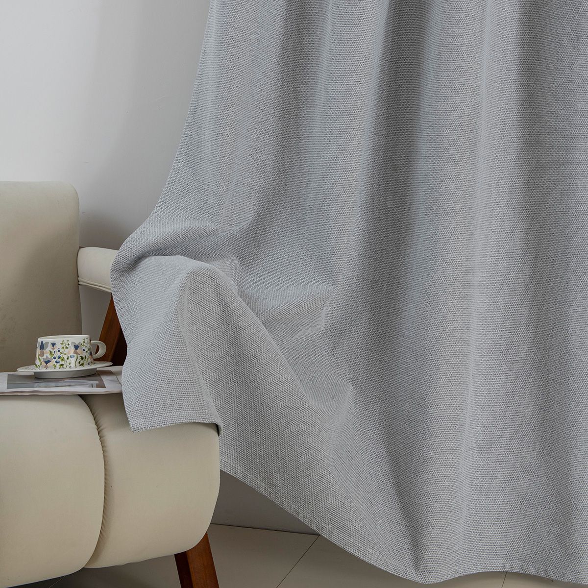 8392_Silver_7 Beauty Home Κουρτίνα Full Blackout σκίασης με 8 κρίκους Elite Art 8392 Silver-Νο4 140x270 Γκρι
