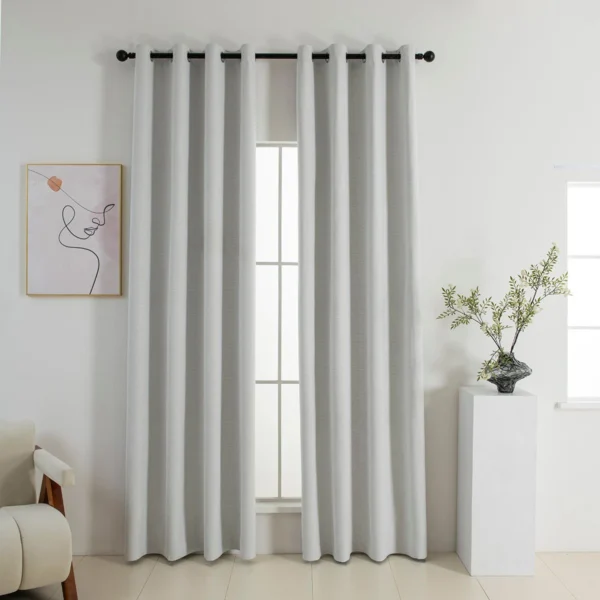 Beauty Home Κουρτίνα Full Blackout σκίασης με 8 κρίκους Elite Art 8392 Ice-No1 140x270 Πάγου