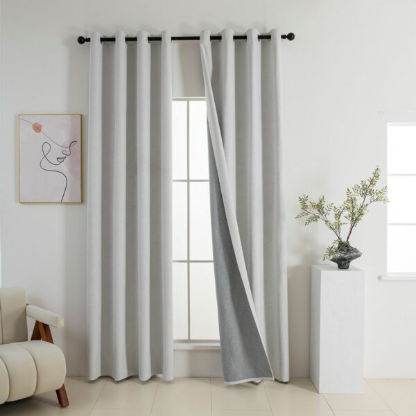 Beauty Home Κουρτίνα Full Blackout σκίασης με 8 κρίκους Elite Art 8392 Ice-No1 140x270 Πάγου