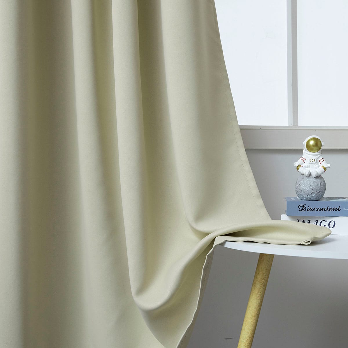 Beauty Home Κουρτίνα Blackout σκίασης με 8 κρίκους Ideal Art 8400 140x270 Μπεζ