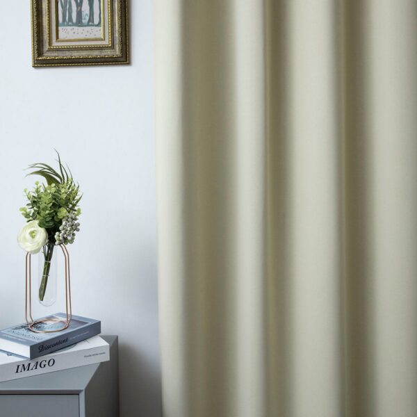 Beauty Home Κουρτίνα Blackout σκίασης με 8 κρίκους Ideal Art 8400 140x270 Μπεζ