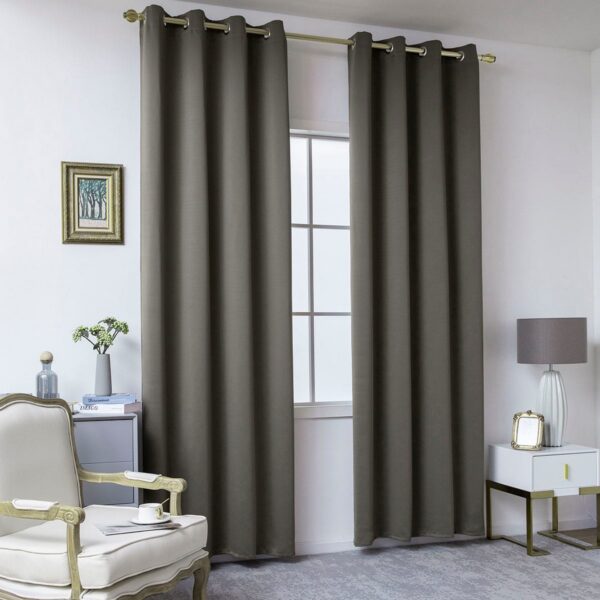 Beauty Home Κουρτίνα Blackout σκίασης με 8 κρίκους Ideal Art 8400 140x270 Καφέ