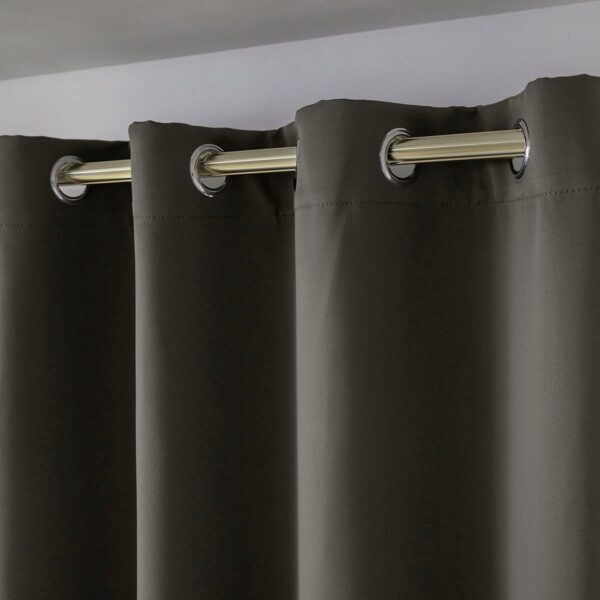 Beauty Home Κουρτίνα Blackout σκίασης με 8 κρίκους Ideal Art 8400 140x270 Καφέ