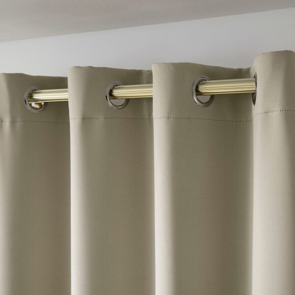 Beauty Home Κουρτίνα Blackout σκίασης με 8 κρίκους Ideal Art 8400 140x270 Άμμου