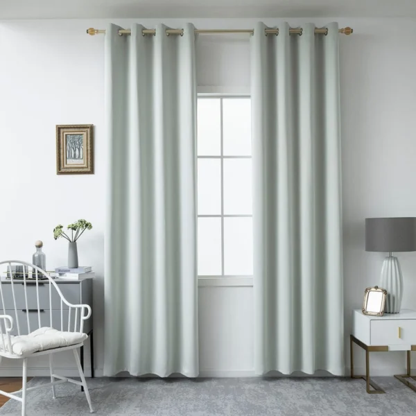 Beauty Home Κουρτίνα Blackout σκίασης με 8 κρίκους Ideal Art 8400 140x270 Γκρι