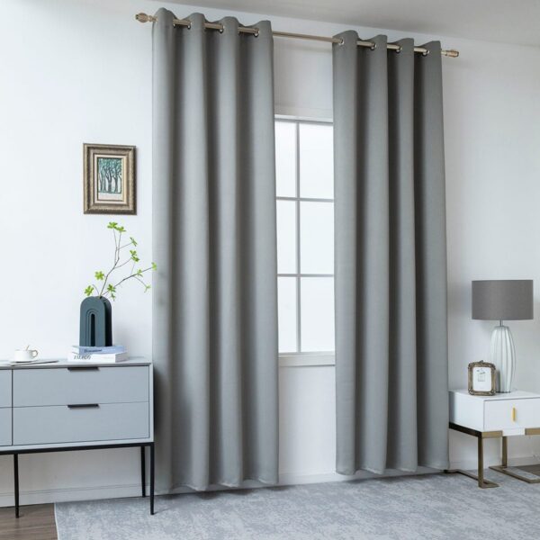 8400_stone_2 Beauty Home Κουρτίνα Blackout σκίασης με 8 κρίκους Art Ideal 8400 140x270 Ανθρακίτης