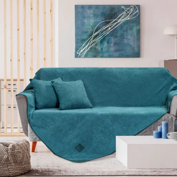 8406 Beauty Home Σετ ριχτάρι 2τμχ Petrol Art 8406 (180x250+180x300) Πετρόλ