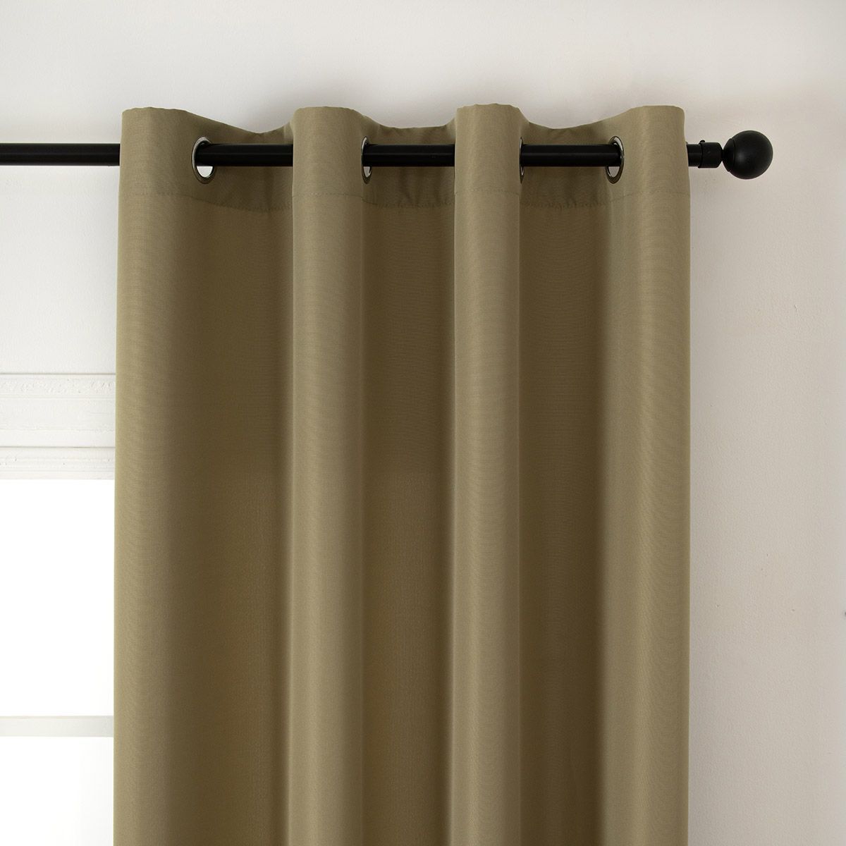 8443_olive_2 Beauty Home Κουρτίνα μεσαίας σκίασης με 8 μεταλλικούς κρίκους Effect Art 8443 140x270 Λαδί