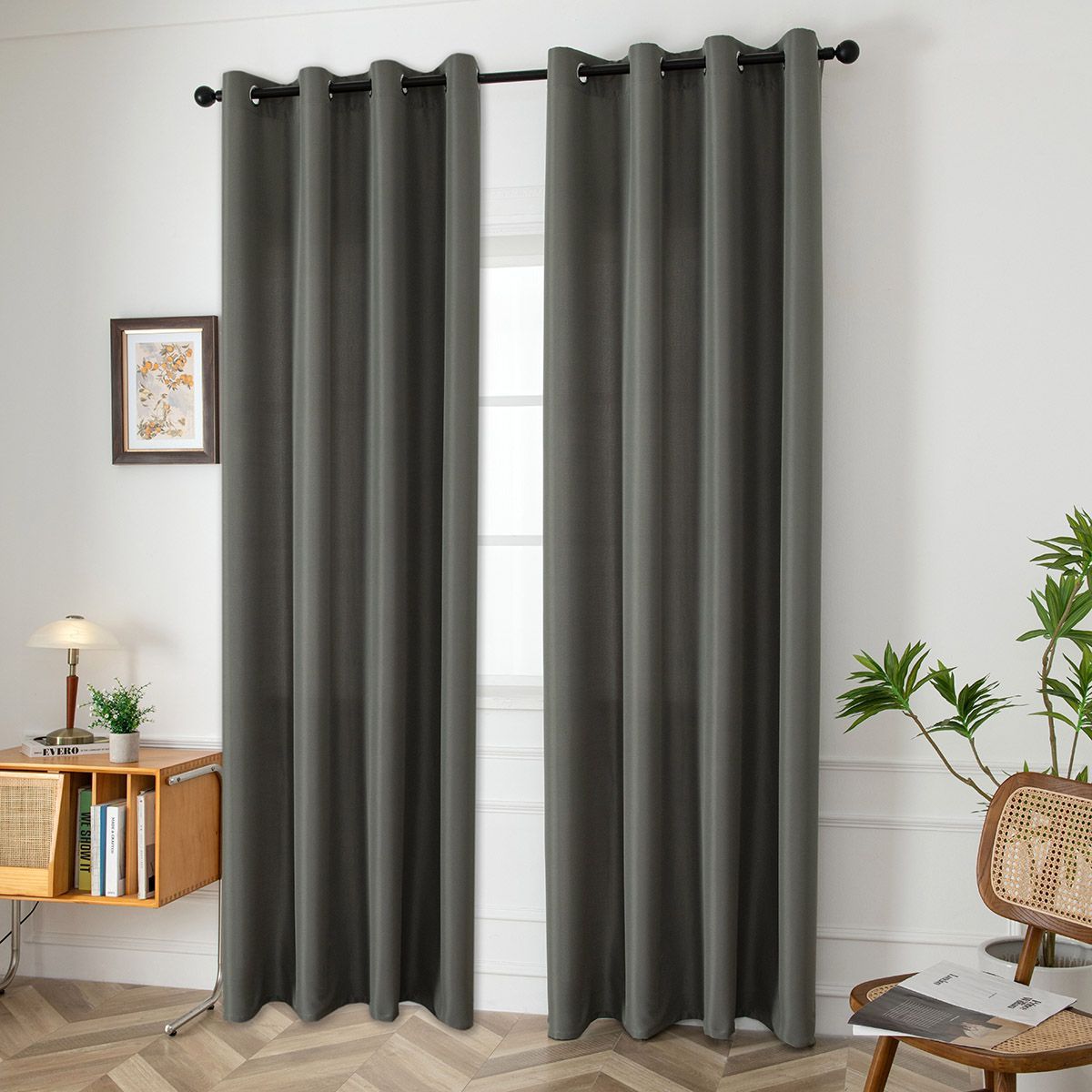 Beauty Home Ύφασμα κουρτίνας με το μέτρο μεσαίας σκίασης Effect Art 8443 Φ320 Ανθρακί