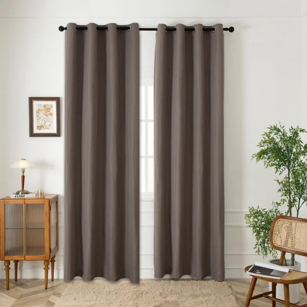 8444_mocha Beauty Home Ύφασμα κουρτίνας με το μέτρο Blackout jacquard σκίασης Glare Art 8444 Φ280 Μόκα