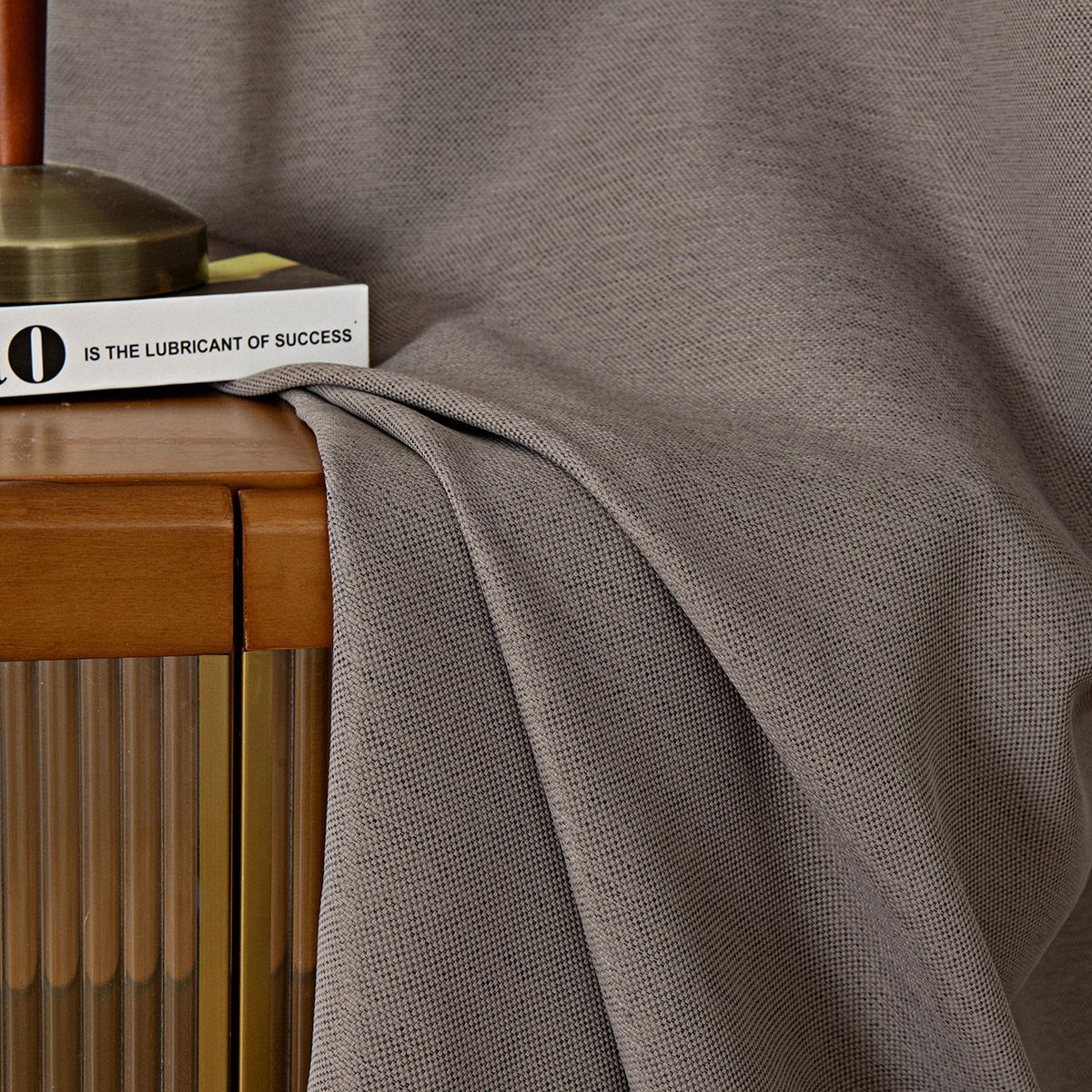 8444_mocha_10 Beauty Home Ύφασμα κουρτίνας με το μέτρο Blackout jacquard σκίασης Glare Art 8444 Φ280 Μόκα
