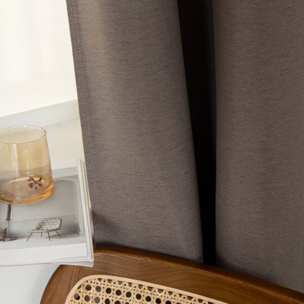 8444_mocha_5 Beauty Home Ύφασμα κουρτίνας με το μέτρο Blackout jacquard σκίασης Glare Art 8444 Φ280 Μόκα