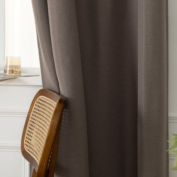 8444_mocha_6 Beauty Home Ύφασμα κουρτίνας με το μέτρο Blackout jacquard σκίασης Glare Art 8444 Φ280 Μόκα