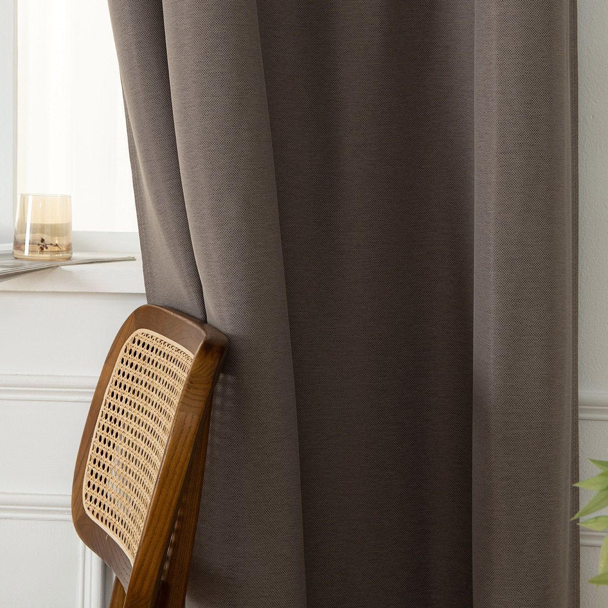 8444_mocha_6 Beauty Home Ύφασμα κουρτίνας με το μέτρο Blackout jacquard σκίασης Glare Art 8444 Φ280 Μόκα