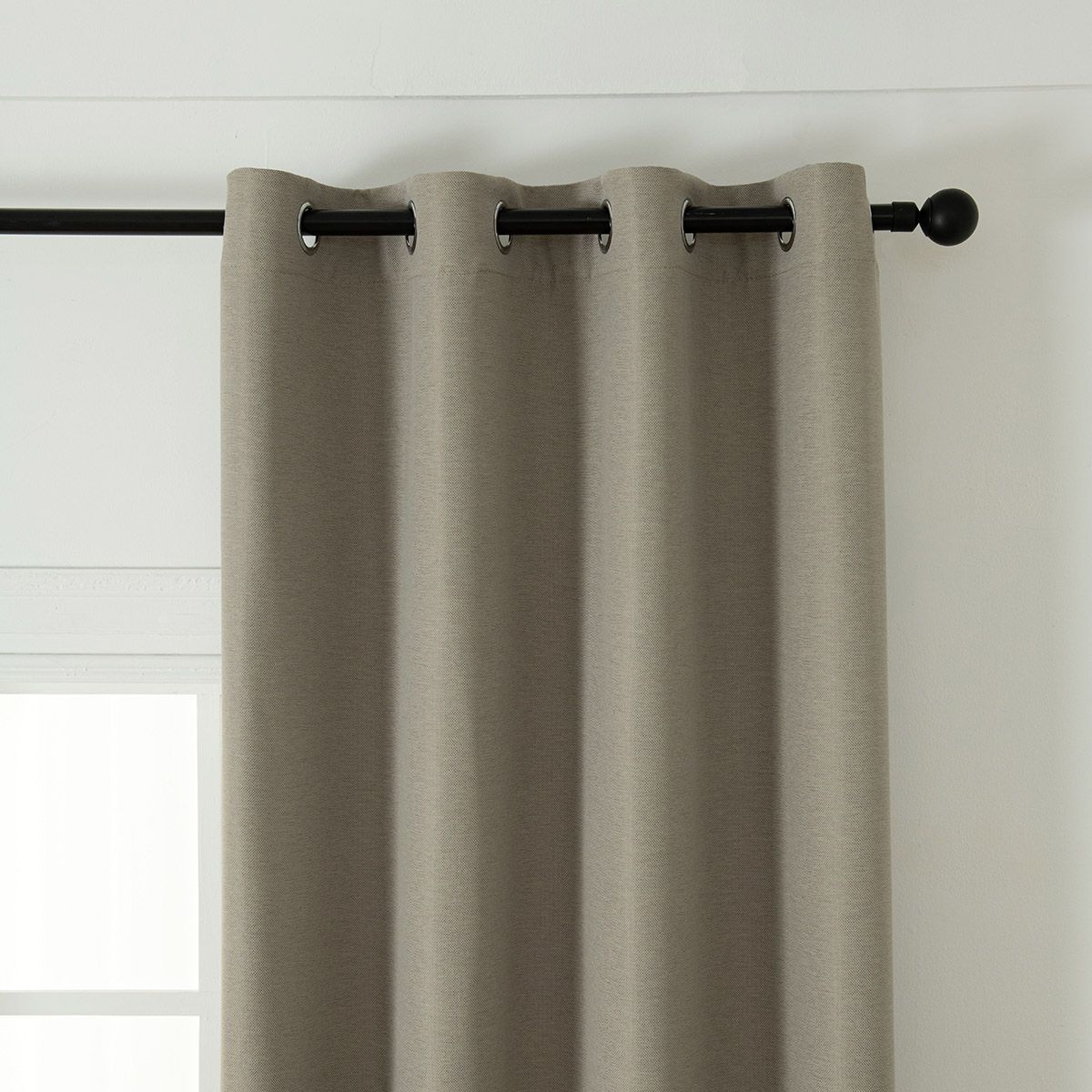 8444_sand_3 Beauty Home Κουρτίνα Blackout Jacquard σκίασης με 8 μεταλλικούς κρίκους Glare Art 8444 140x270 Άμμου