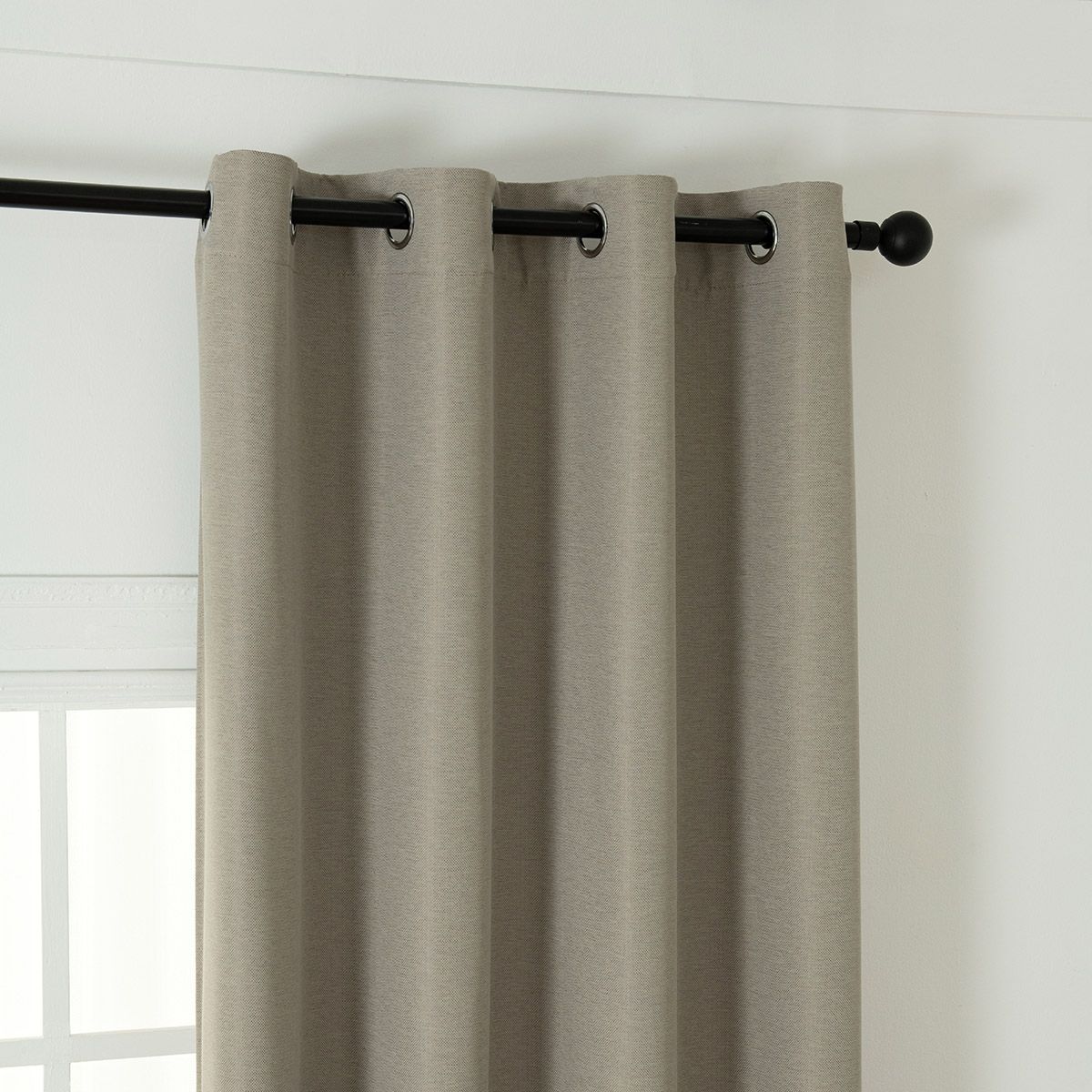8444_sand_4 Beauty Home Κουρτίνα Blackout Jacquard σκίασης με 8 μεταλλικούς κρίκους Glare Art 8444 140x270 Άμμου