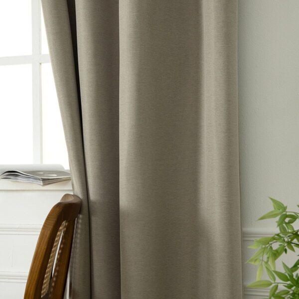 8444_sand_6 Beauty Home Κουρτίνα Blackout Jacquard σκίασης με 8 μεταλλικούς κρίκους Glare Art 8444 140x270 Άμμου