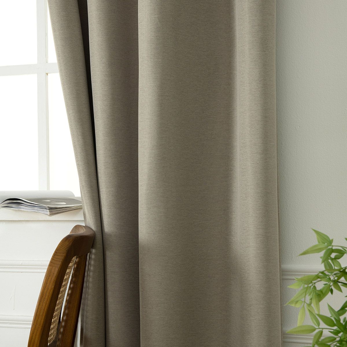 8444_sand_6 Beauty Home Κουρτίνα Blackout Jacquard σκίασης με 8 μεταλλικούς κρίκους Glare Art 8444 140x270 Άμμου
