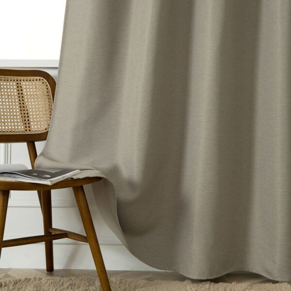 8444_sand_8 Beauty Home Κουρτίνα Blackout Jacquard σκίασης με 8 μεταλλικούς κρίκους Glare Art 8444 140x270 Άμμου