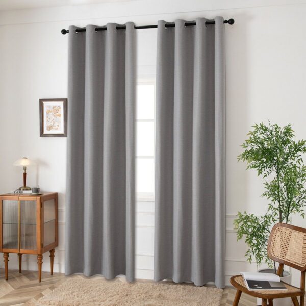 8444_silver_1 Beauty Home Ύφασμα κουρτίνας με το μέτρο Blackout jacquard σκίασης Glare Art 8444 Φ280 Γκρι