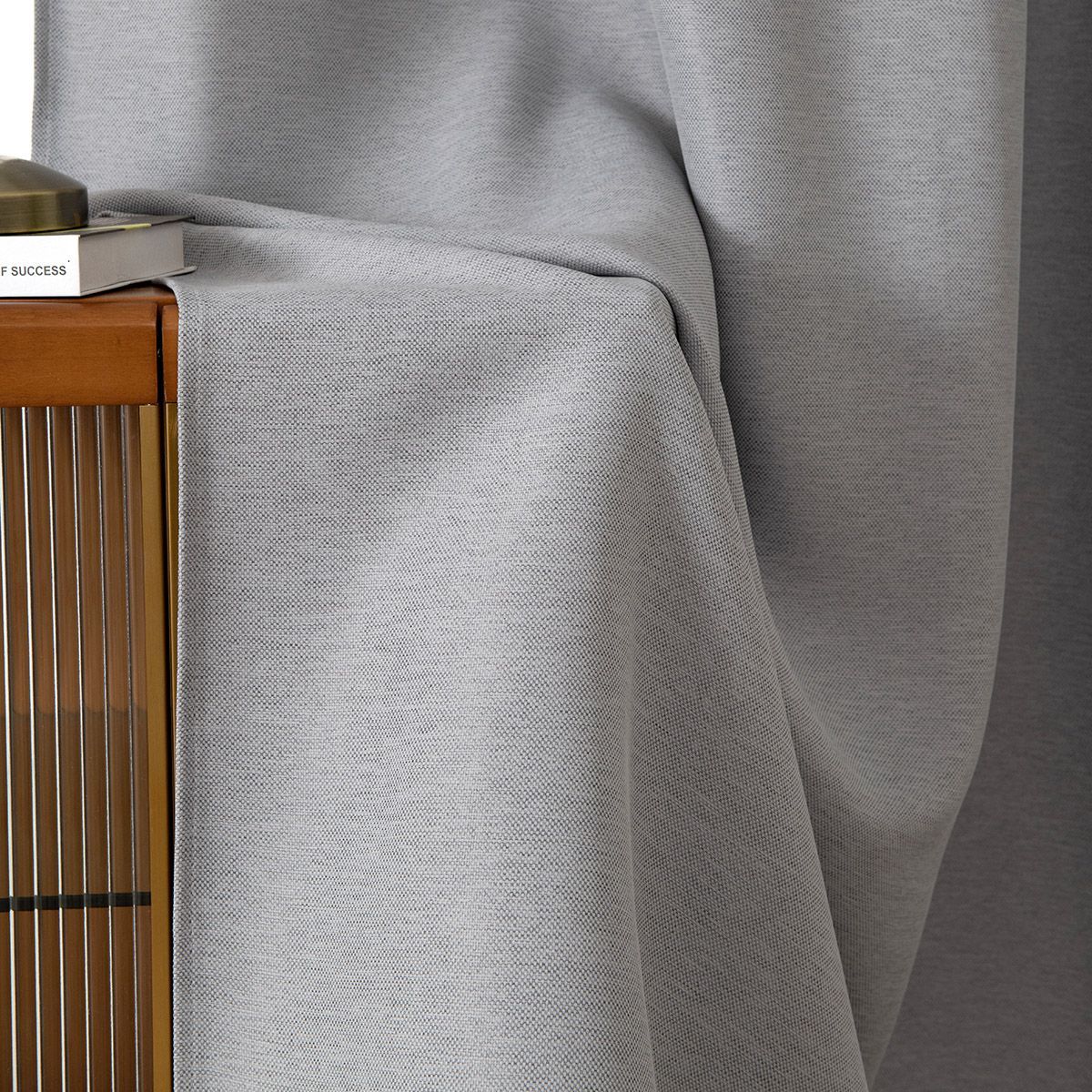 8444_silver_10 Beauty Home Ύφασμα κουρτίνας με το μέτρο Blackout jacquard σκίασης Glare Art 8444 Φ280 Γκρι