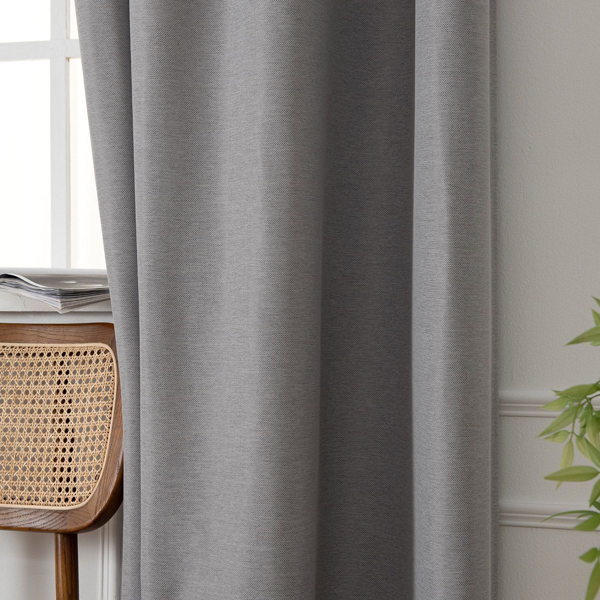 8444_silver_7 Beauty Home Ύφασμα κουρτίνας με το μέτρο Blackout jacquard σκίασης Glare Art 8444 Φ280 Γκρι