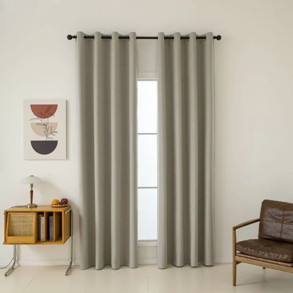 8446-Sand Beauty Home Κουρτίνα Full Blackout σκίασης με 8 κρίκους Total Art 8446 140x270 Άμμου