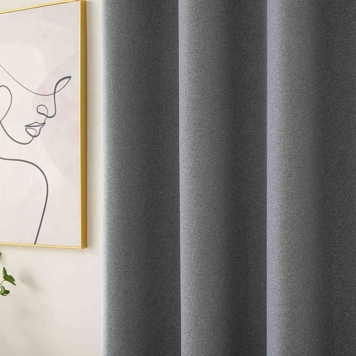 8446-a3 Beauty Home Ύφασμα κουρτίνας με το μέτρο Full Blackout σκίασης Total Art 8446 Φ280 Ανθρακίτης