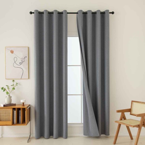 8446-a6 Beauty Home Ύφασμα κουρτίνας με το μέτρο Full Blackout σκίασης Total Art 8446 Φ280 Ανθρακίτης