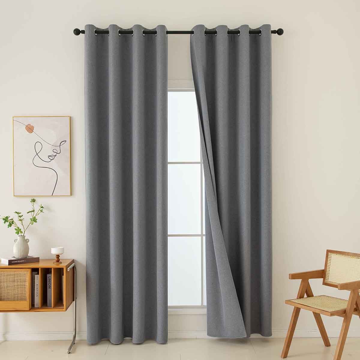 8446-a6 Beauty Home Ύφασμα κουρτίνας με το μέτρο Full Blackout σκίασης Total Art 8446 Φ280 Ανθρακίτης