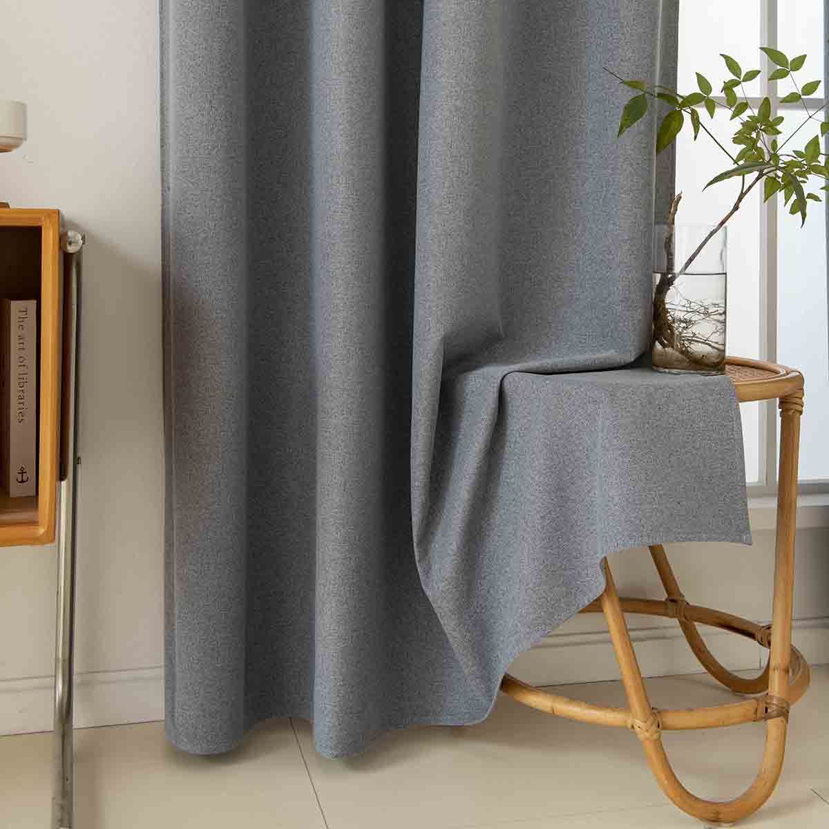 8446-a8 Beauty Home Ύφασμα κουρτίνας με το μέτρο Full Blackout σκίασης Total Art 8446 Φ280 Ανθρακίτης