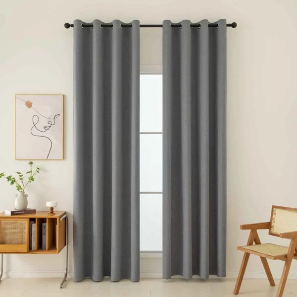8446-anthracite Beauty Home Ύφασμα κουρτίνας με το μέτρο Full Blackout σκίασης Total Art 8446 Φ280 Ανθρακίτης